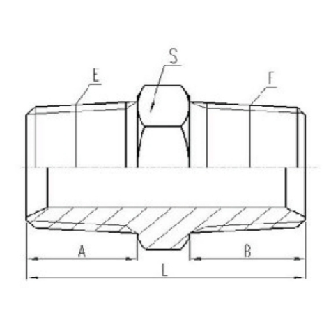 美製布錐管螺紋密封過渡（dù）接頭