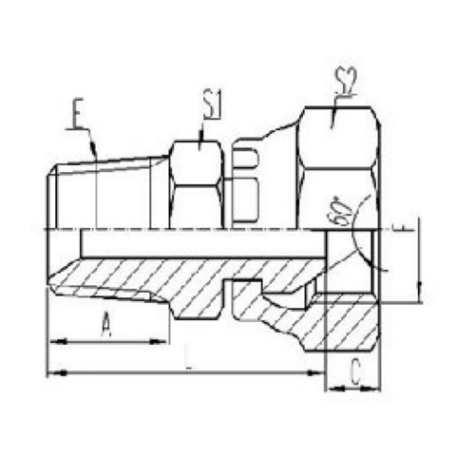 英錐(zhuī)管(guǎn)外螺紋密封|英製(zhì)活動內螺紋60°外錐麵密封