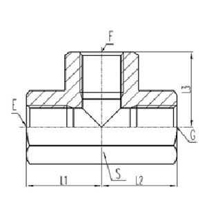 英錐管固(gù)定內螺紋三通接頭