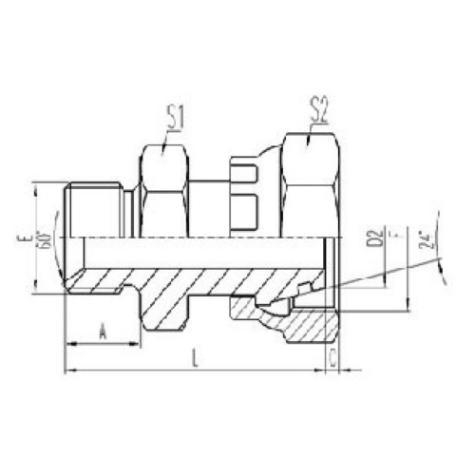 英製外螺紋60°內錐麵密封或組合墊密封|公製活動內螺(luó)紋24°外(wài)錐麵帶O形圈(quān)密封