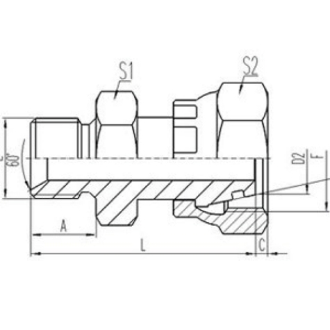 英製外螺紋60°內錐麵密封或組合墊密封(fēng)|公製活動內螺紋24°外錐麵(miàn)帶O形圈密封