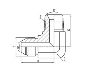 90°彎英製（zhì）外（wài）螺（luó）紋60°外錐麵密封|英錐管外螺紋密封