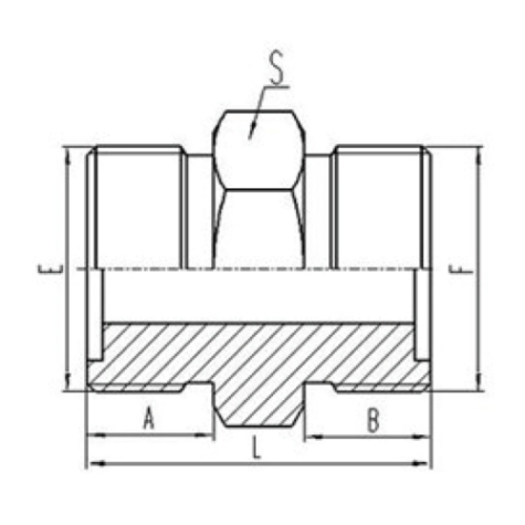 兩端公製外螺紋平（píng）麵O形圈密封