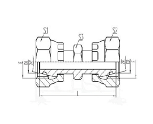 兩端公製活動內螺紋24°外錐麵O形圈密封