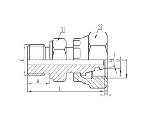 公製外螺紋六角端麵O形圈密封（fēng）.公製（zhì）活動內螺紋24°外錐麵（miàn）O形圈密封