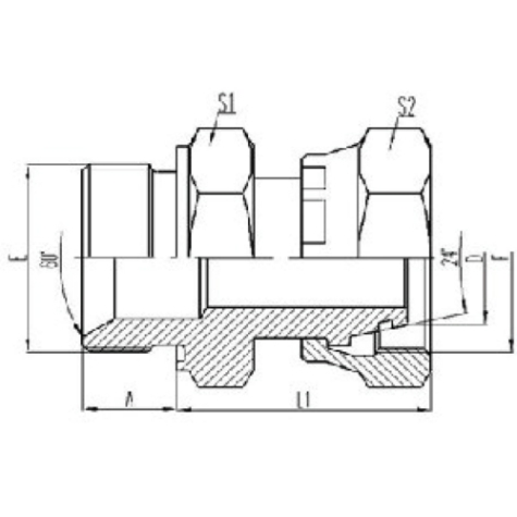 公製外(wài)螺紋ED膠墊密(mì)封|公製活動內螺紋24°外錐麵O形圈密封