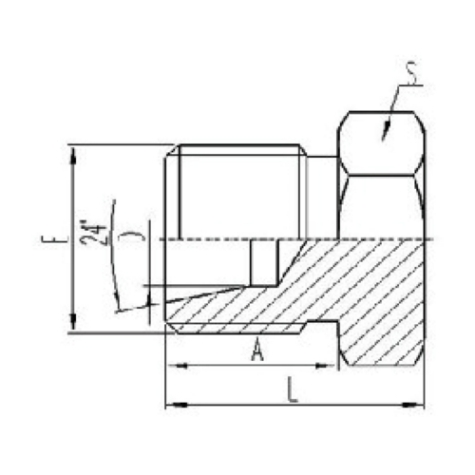 公製外（wài）螺紋24°內錐麵密封堵頭