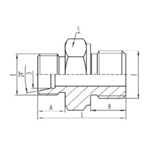 公製外螺紋24°內錐麵(miàn)密封|英製(zhì)外螺紋(wén)六(liù)角端(duān)麵O形圈密封