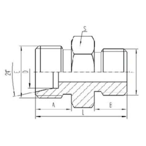 公製外螺紋24°內錐麵密封|美製外螺紋六角端麵O形圈密封