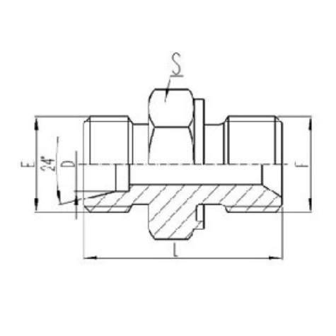 公製外螺紋24°內錐麵密封(fēng)|公製外螺紋ED膠(jiāo)墊密封