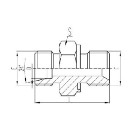公製外螺紋24°內（nèi）錐麵密（mì）封|公製外螺紋（wén）ED膠墊（diàn）密封