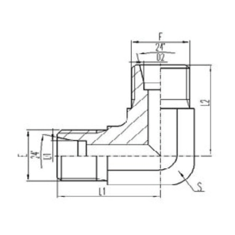 公(gōng)製活動(dòng)內螺紋24°外錐麵O形圈密封堵頭