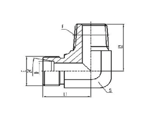 90°彎公製外螺紋24°內錐麵密封|英錐管外螺紋密封