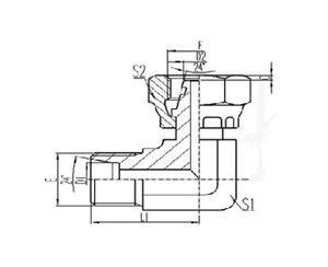 90°彎公製（zhì）外螺紋24°內錐麵密封|公製活動（dòng）內螺（luó）紋24°外錐麵O形圈密封（fēng）