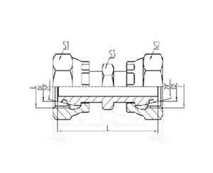 兩端公製活動內螺紋24°外錐麵O形圈密封（fēng）