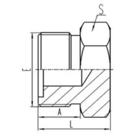 公(gōng)製外螺紋平麵O形圈密封堵頭