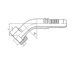 45°美（měi）製內螺紋平麵密封