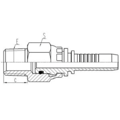美製布錐管旋轉外螺紋管接頭
