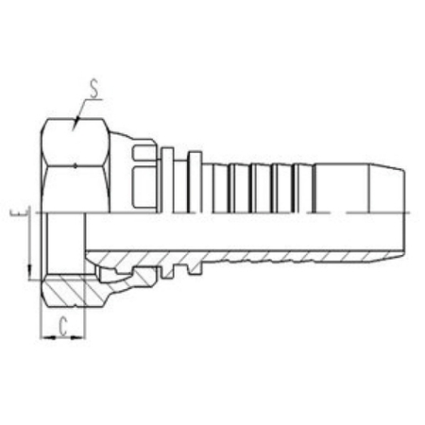 英製內螺紋球麵密封管接頭