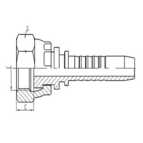英製內螺（luó）紋平麵（miàn）密（mì）封（fēng）
