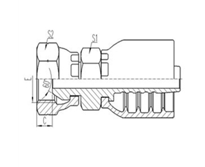 英製（zhì）內螺紋（wén）60°外（wài）錐麵密封