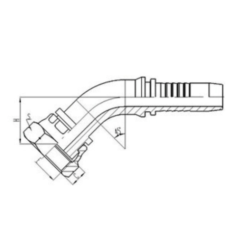 45°英製內螺紋平麵密封