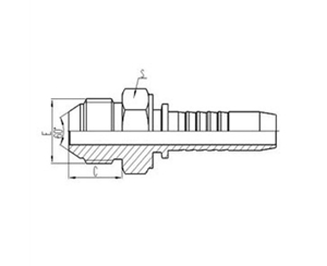 日式公製外螺紋60°外錐麵密封