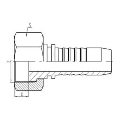公製內螺紋(wén)平(píng)麵密封