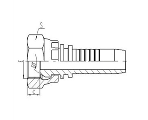 公製內螺紋60°外錐麵密封