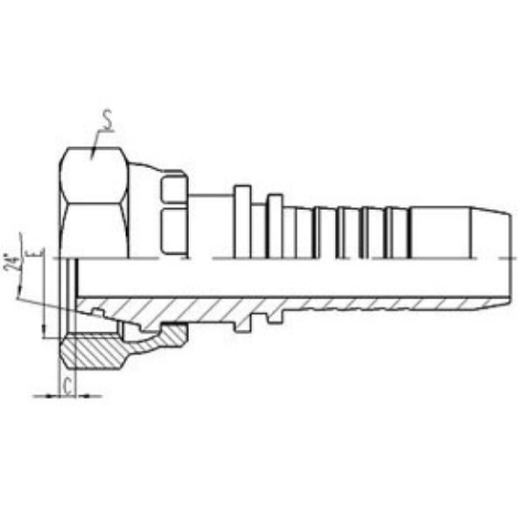 公製內螺紋24°外錐麵帶O形圈密封輕係（xì）列