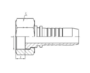 美製內螺紋平麵（miàn）密封管接頭