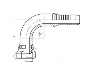 90°公製內螺紋球麵密封