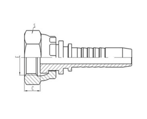 90°公製（zhì）內螺紋球麵密封