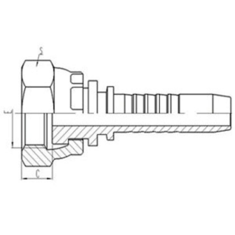 90°公（gōng）製內螺（luó）紋球麵密封（fēng）