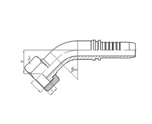 45°公製內螺紋球麵（miàn）密（mì）封