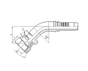 45°公製內螺紋球麵密（mì）封