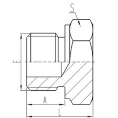 英製外(wài)螺紋六(liù)角端麵O形圈密封堵頭