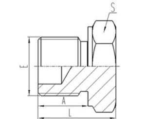 公製外螺紋六角端麵O形（xíng）圈密封堵頭