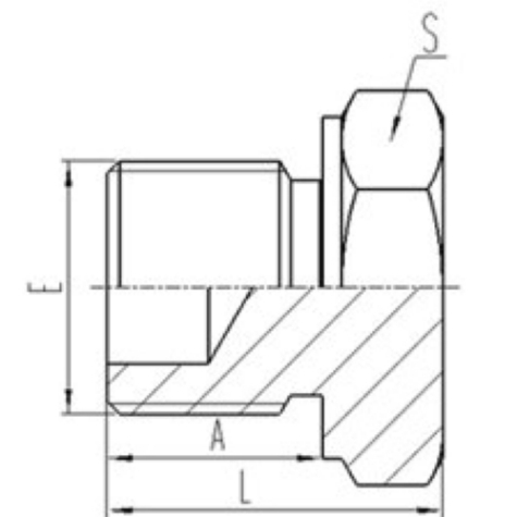 公製外螺紋六角端麵O形圈密封堵頭