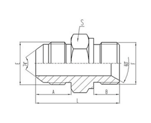 美（měi）製JIC螺紋74°錐麵密封過渡接頭