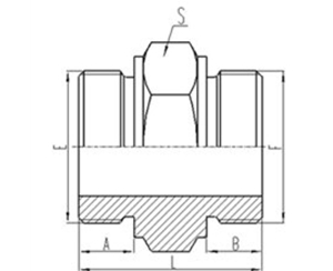 兩端公製外螺紋六角端麵O形圈密封（fēng）