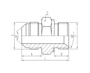 美製JIC螺（luó）紋74°錐麵密封過渡接頭