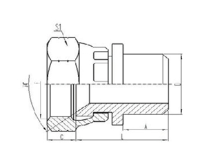 美製JIC螺紋74°錐麵密封過渡接頭