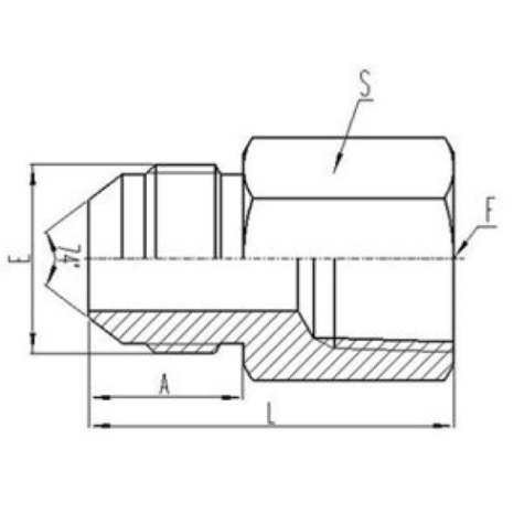 美製JIC螺（luó）紋74°錐麵密封過渡接頭