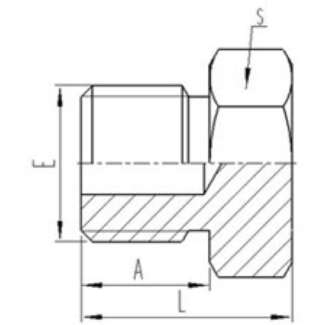 美製SAE外(wài)螺紋六角(jiǎo)端(duān)麵O形圈密(mì)封堵頭