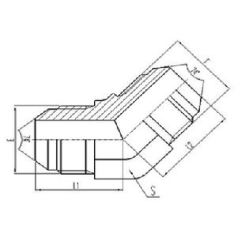 美製JIC螺紋74°錐（zhuī）麵密封過渡接頭