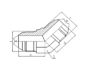 美製JIC螺紋74°錐麵密封（fēng）過渡接頭
