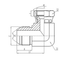 美製JIC螺紋74°錐麵密封過渡接頭（tóu）